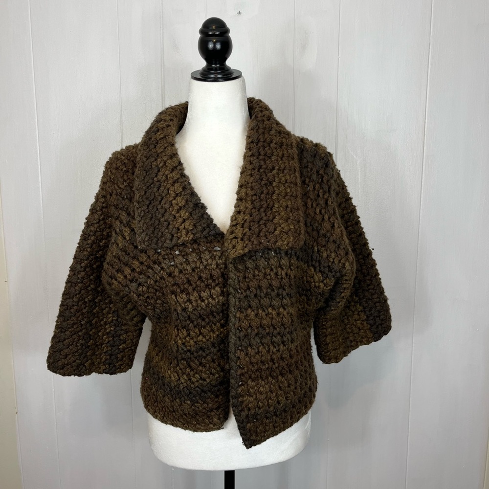 Handmade Chunky Knit Cardigan Sz M